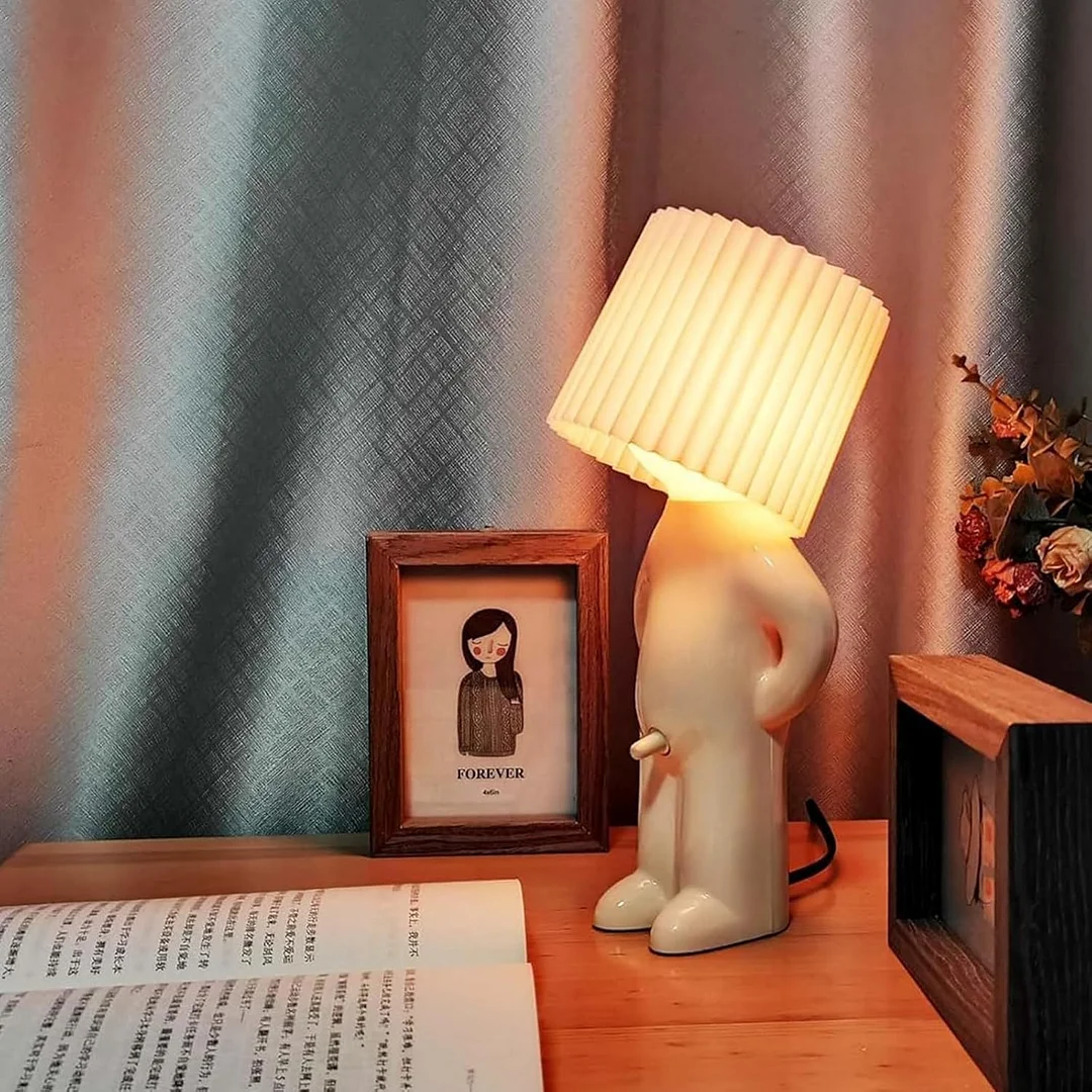 Modest Mike Lamp,Shy Boy Table Lamp, Naughty Little Boy Lamp,Fun Night lamp for Adults,Light Creative Small Night,That Wiener Switch,Gift Valentines Day Present (Yellow-1)