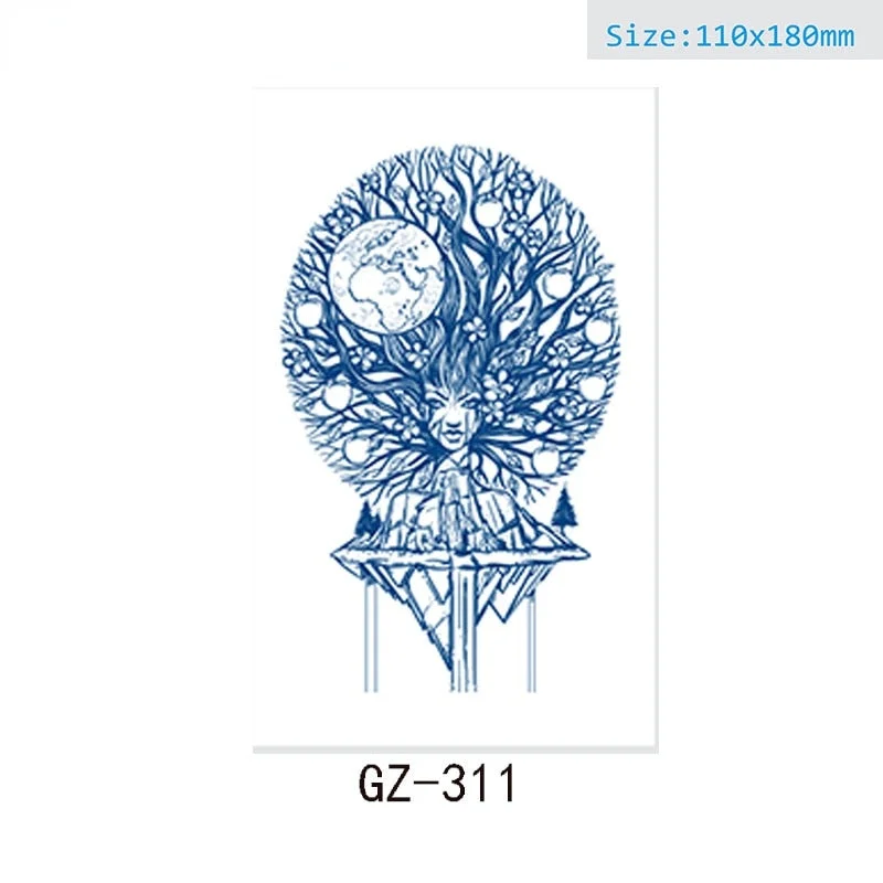 Net Red Herbal Juice Semi-permanent Waterproof Sweat-proof Tattoo Masking Scar Tattoo Sticker Herbal Juice Tattoo Sticker