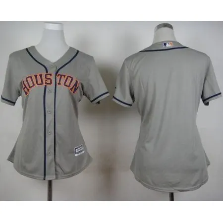 Astros Blank Grey Road Women's Stitched MLB Jersey
