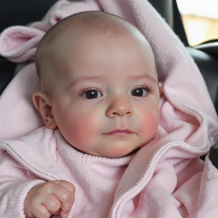 18" Real Lifelike Awake Reborn Baby Newborn Girl Doll Nakian withe Painted Hair Doll Baby