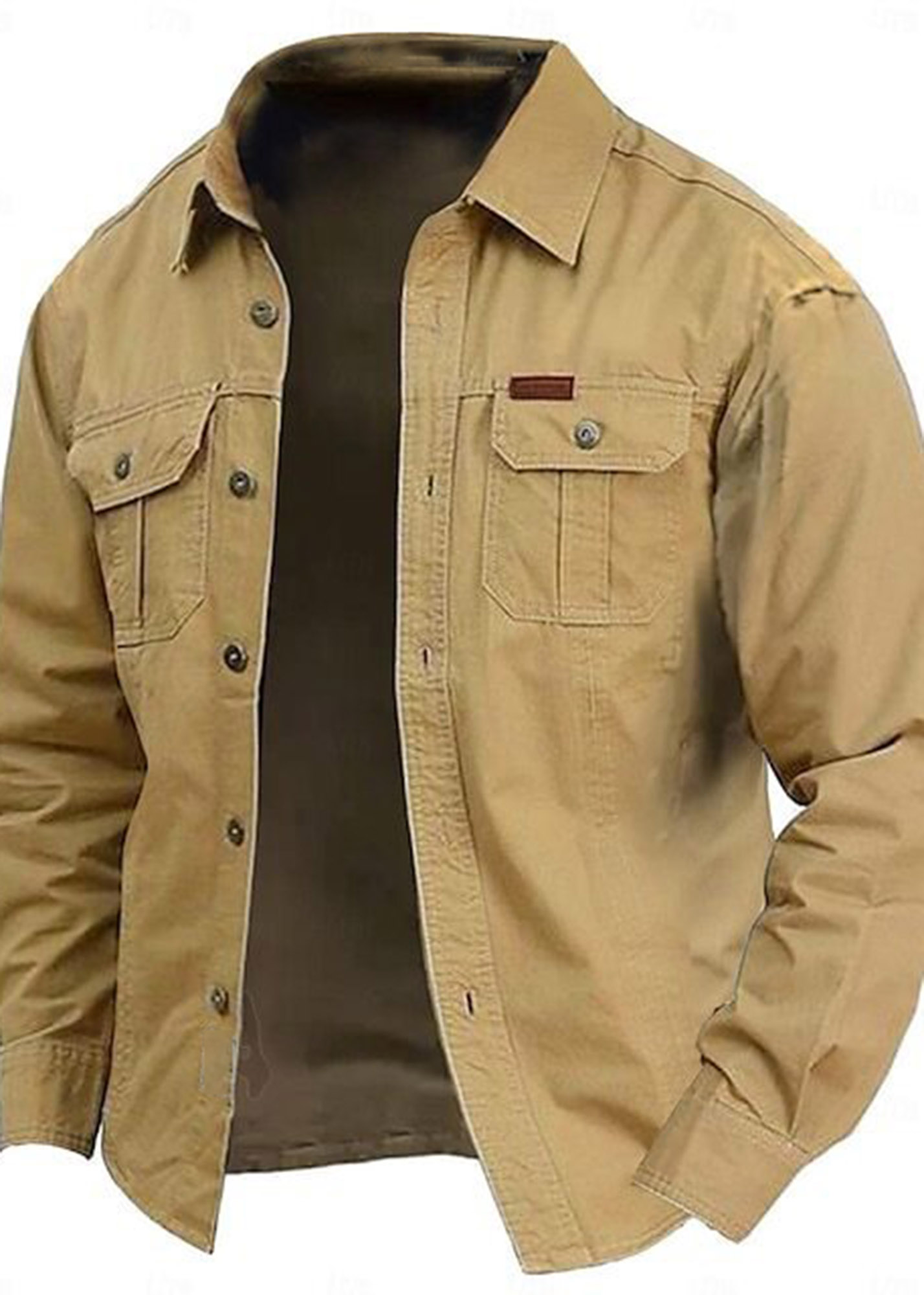 Cow Pattern Casual Men's Work Shirt Long Sleeve