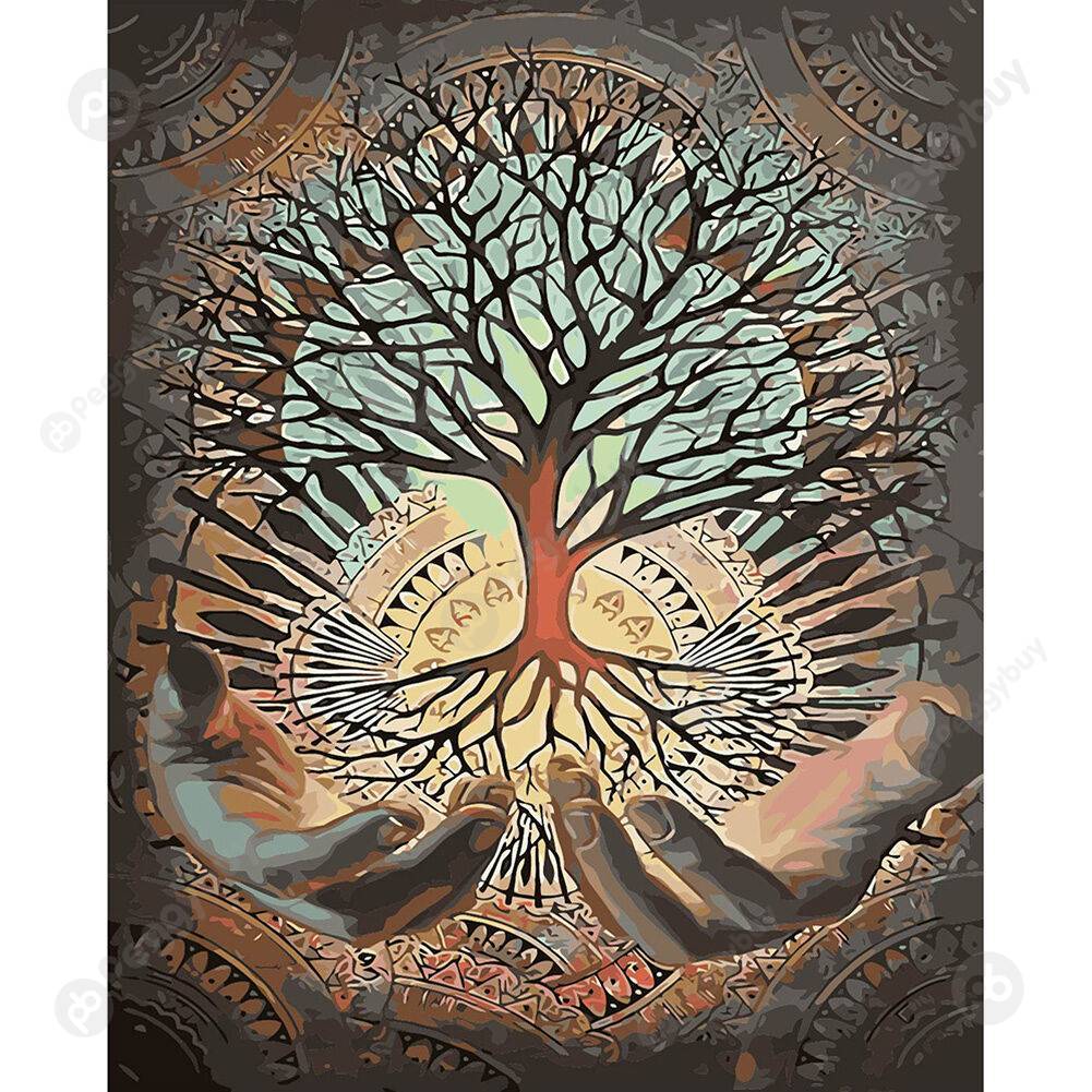 

40*50CM Paint By Numbers-Wisdom Tree, 501 Original