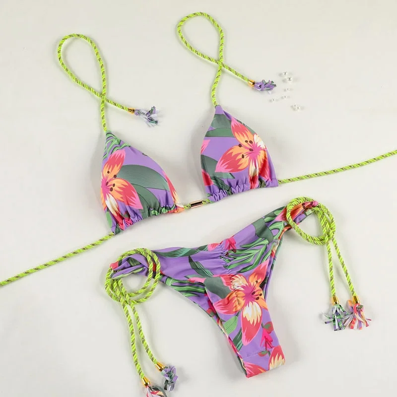 Blue Color Bikinis Sexy Bikini Set 2022 Swimsuit Women Hollow out Swimwear Adjustable String Biquini Push Up Female Beachwear