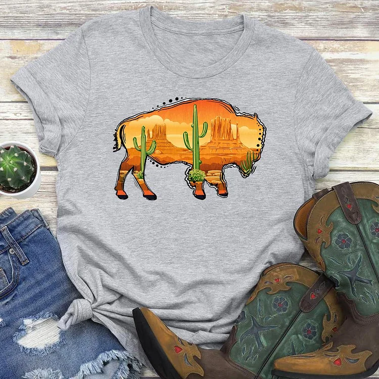 PSL - Cattle Cactus Western T-Shirt Tee -06066#53777