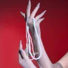 Sexy Gloves High Elastic Ultra-Thin Oil Shiny Seamless Invisible Medium Tube Long Sleeve Porno Clubwear