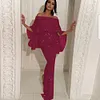 Women's Sequins Shining Cover Hip Slit Evening Gown