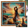 Beach Couple-11CT Stamped Cross Stitch 40*40cm/15.75*15.75in tapestrymarket