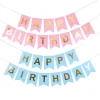 10PCS Gilding HAPPY BIRTHDAY Celebration Party Wall Hanging Flags Decor