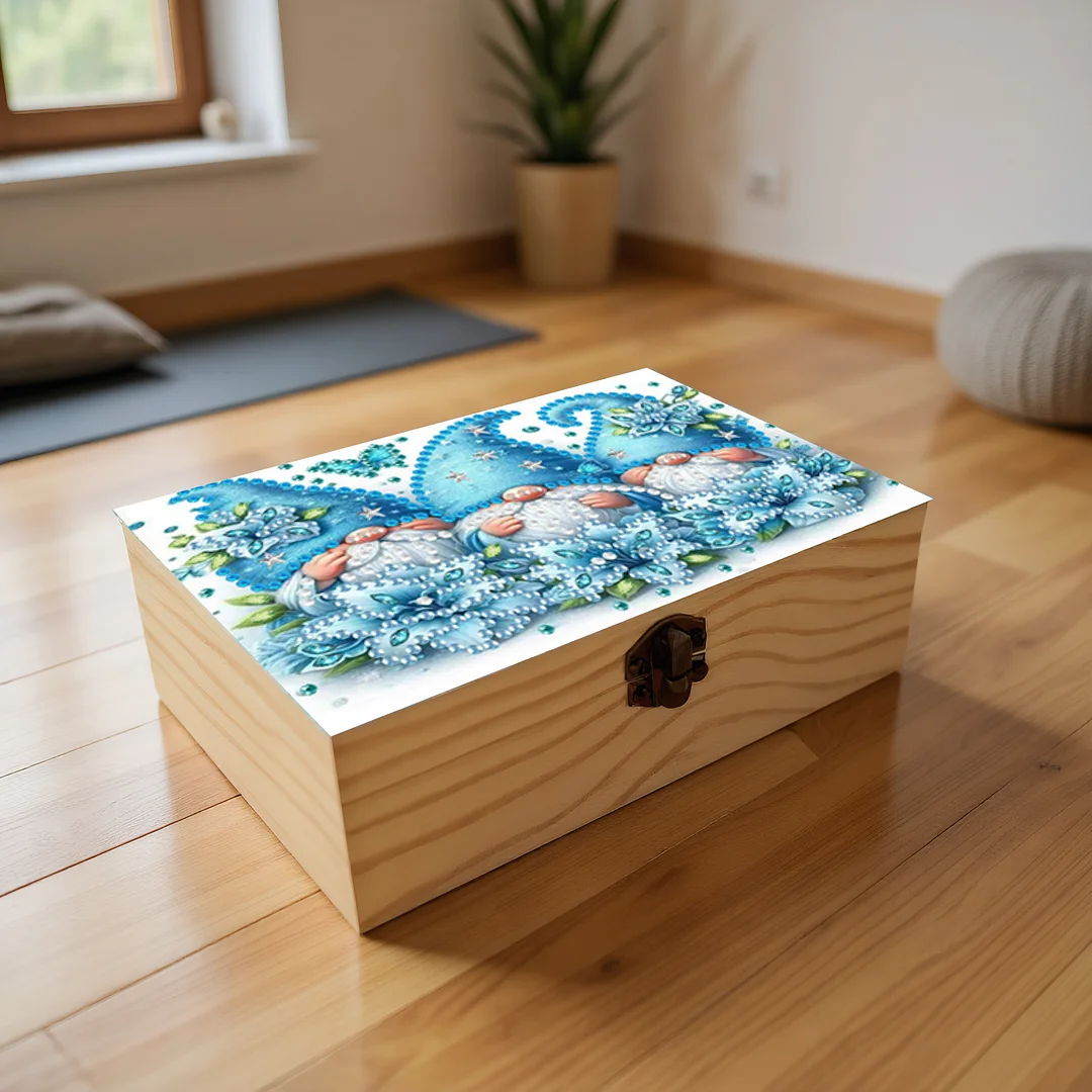 Goblin Flowers DIY Wooden 5D Diamond Art Diamond Art Storage Box for Adults Gift