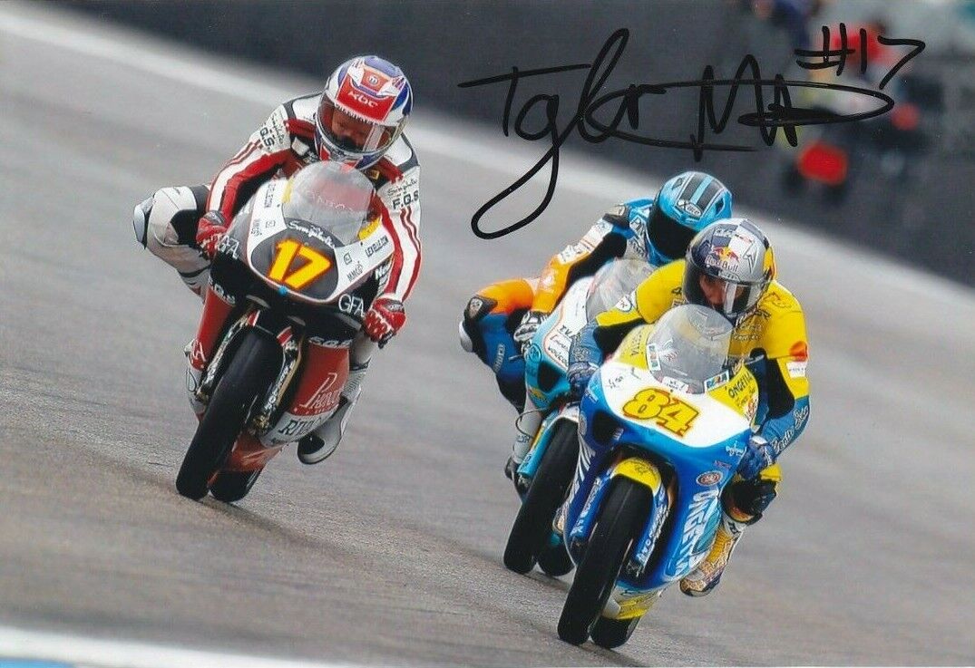 xxTAYLOR MacKENZIE Signed 125ccGP APRILIA PHONICA RACING Colour Photo Poster painting (B)xx