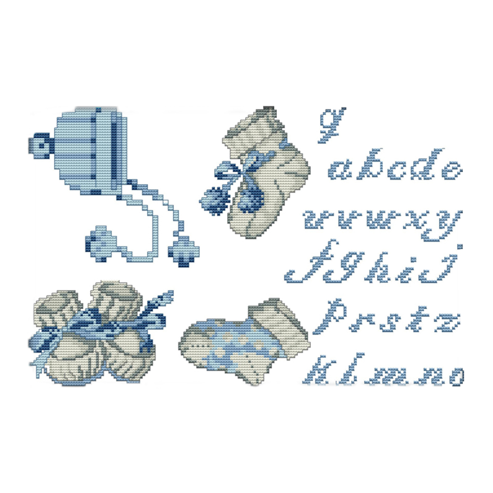 

Baby Shoes Hat - 11CT Stamped Cross Stitch - 38*27CM, 501 Original