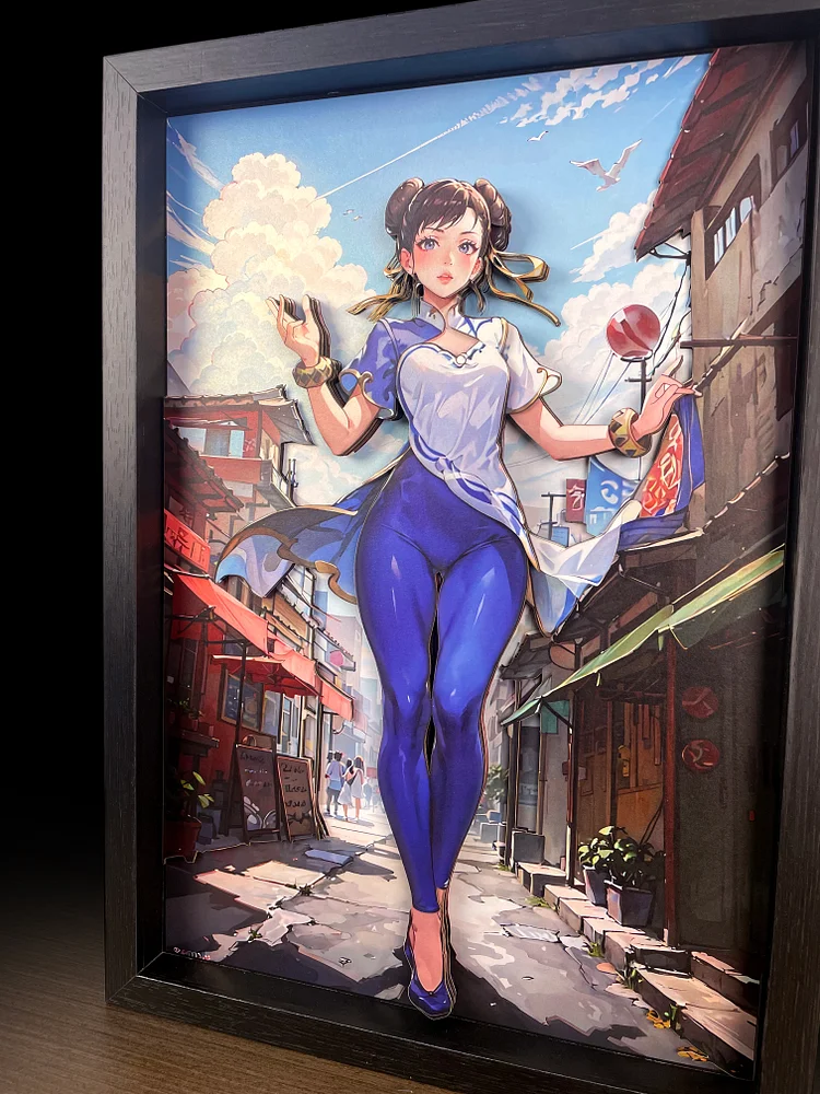 MOMO Studio- Street Fighter(SF) - Decorative Painting of ChunLi Scene-