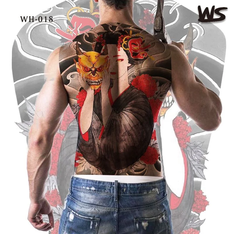 large temporary tatoo for men tattoo body art full back sexy tattoo sticker lion king tiger dragon tattoo designs waterproof
