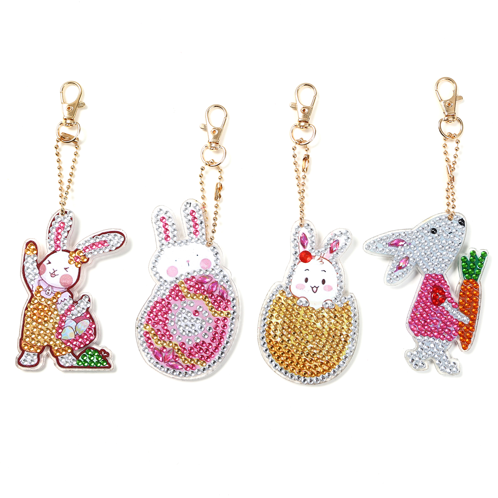 

4pcs Easter Bunny - 5D DIY Craft Keychain, 501 Original