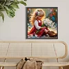 Diamond Painting-DIY Full Round Drill Farm Girl(40*40 CM)