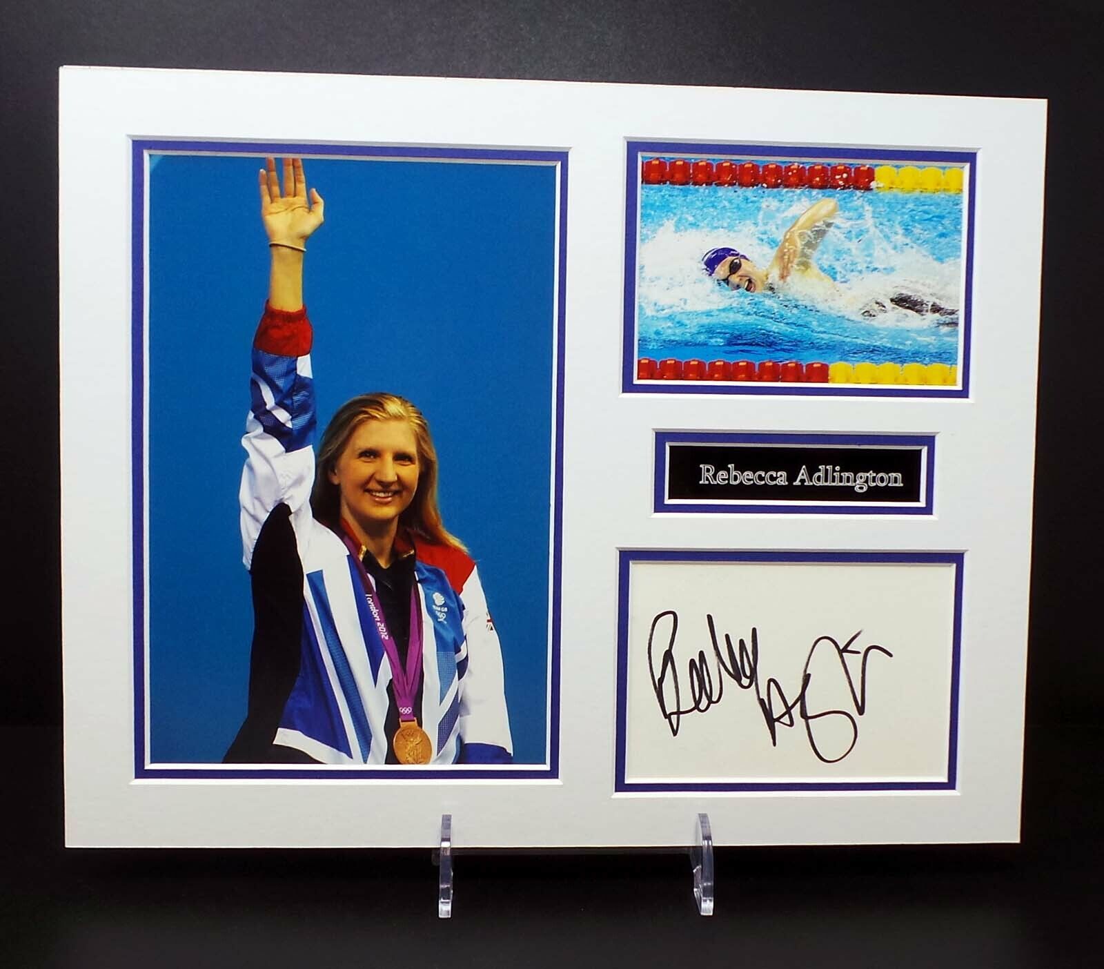 Rebecca ADLINGTON Signed Mounted Photo Poster painting Display 1 AFTAL RD COA Olympic Swimmer