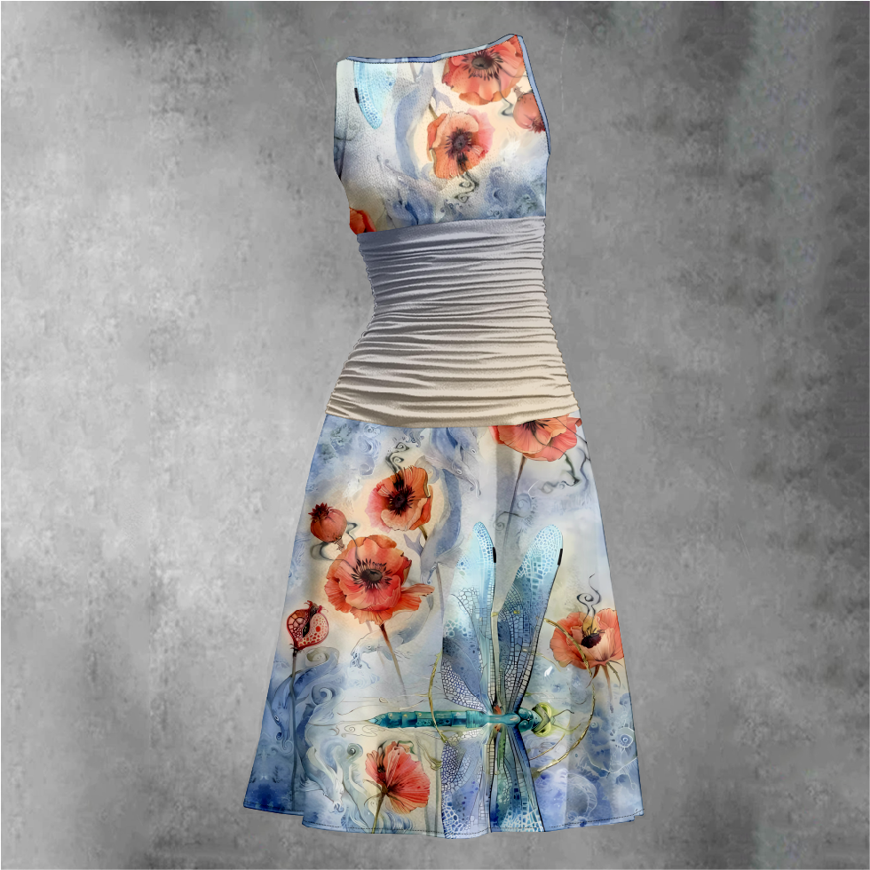 Women's Retro Floral Print Maxi Dress
