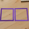 2Pcs Diamond Art Square Auxiliary Frame 3D Printing Diamond Art Desk Positioning Frame Lightweight for Boys Girls Adults Students Home Office Leisure (Violet Purple Large)