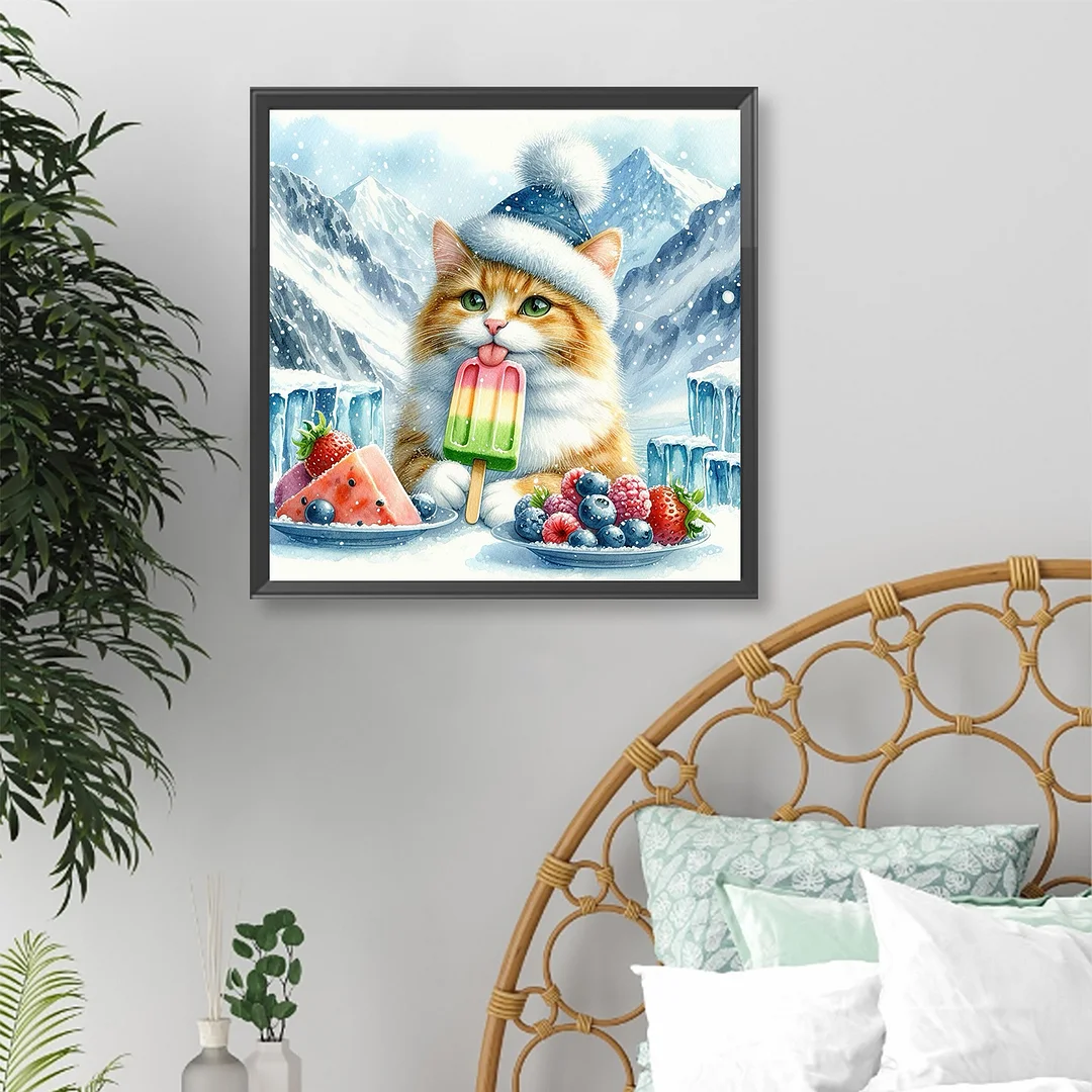 Diamond Painting - Full Round Drill - Cat(Canvas|Canvas|40*40cm)