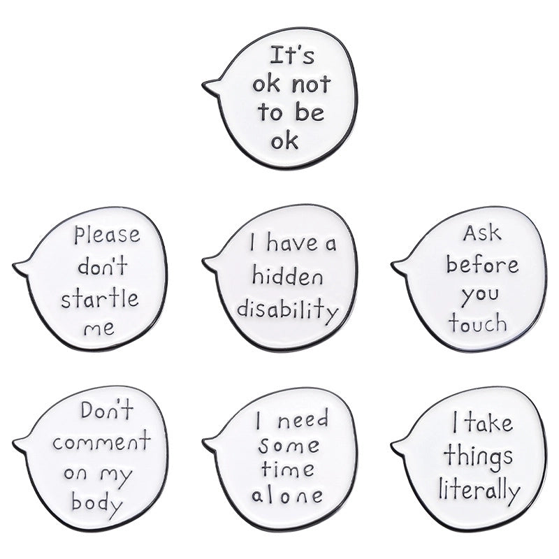 Cartoon Style Modern Style Letter Alloy Stamping Stoving Varnish Plating Women’s Brooches