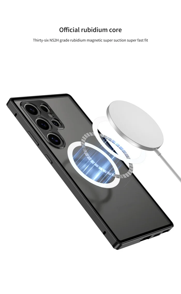 Samsung S25U Metal Magnetic Half-cover Anti-fall Protective Cover