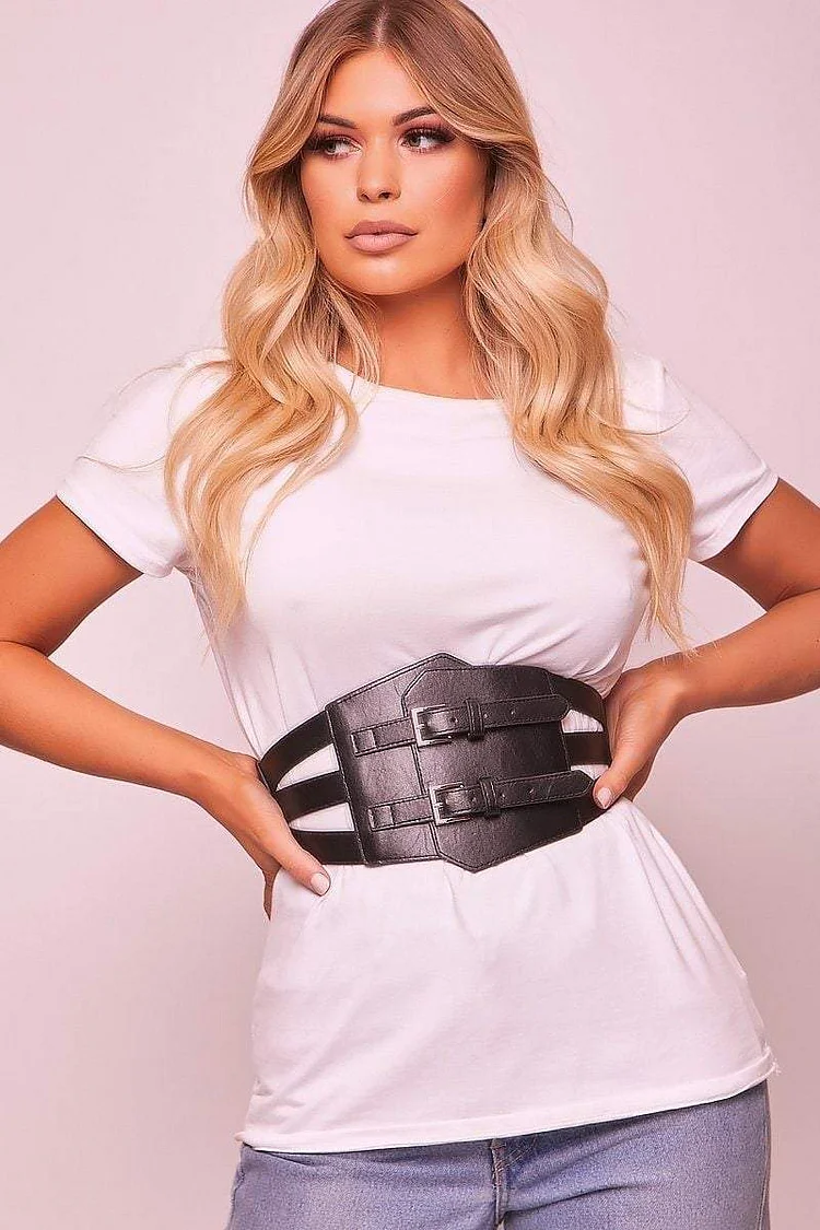 Layla Black Buckle Waist Belt Katch Me
