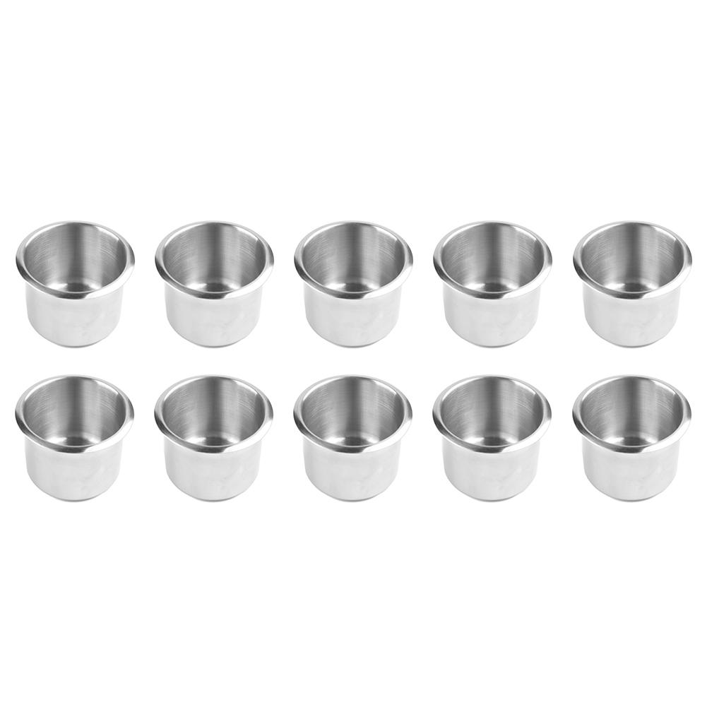 

10pcs Stainless Steel Cup Drinking Holder for Marine Boat RV Car 9x5.5cm, 501 Original
