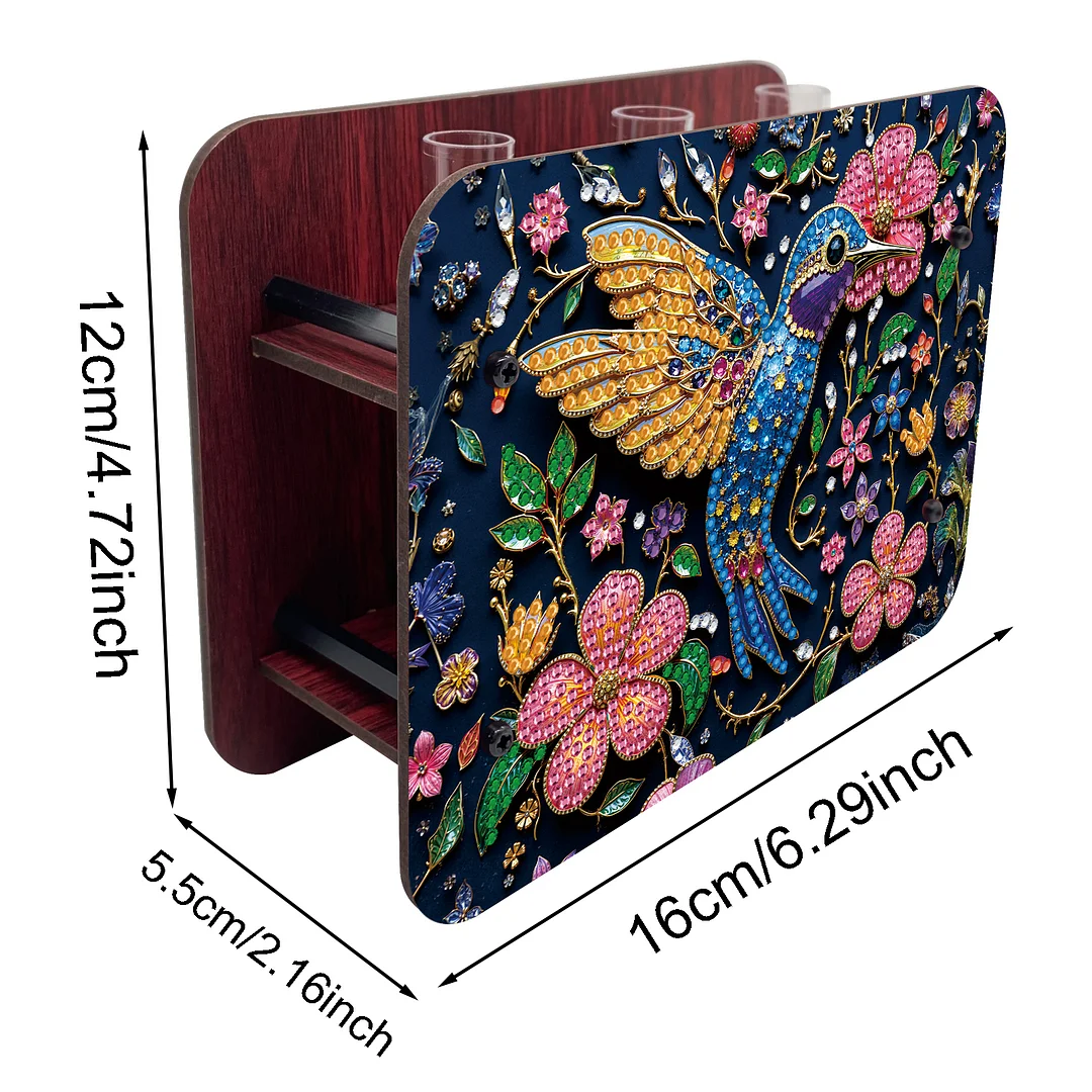Hummingbird DIY Flower Vase Wooden Double Sided Desktop Diamond Art Kit Decor