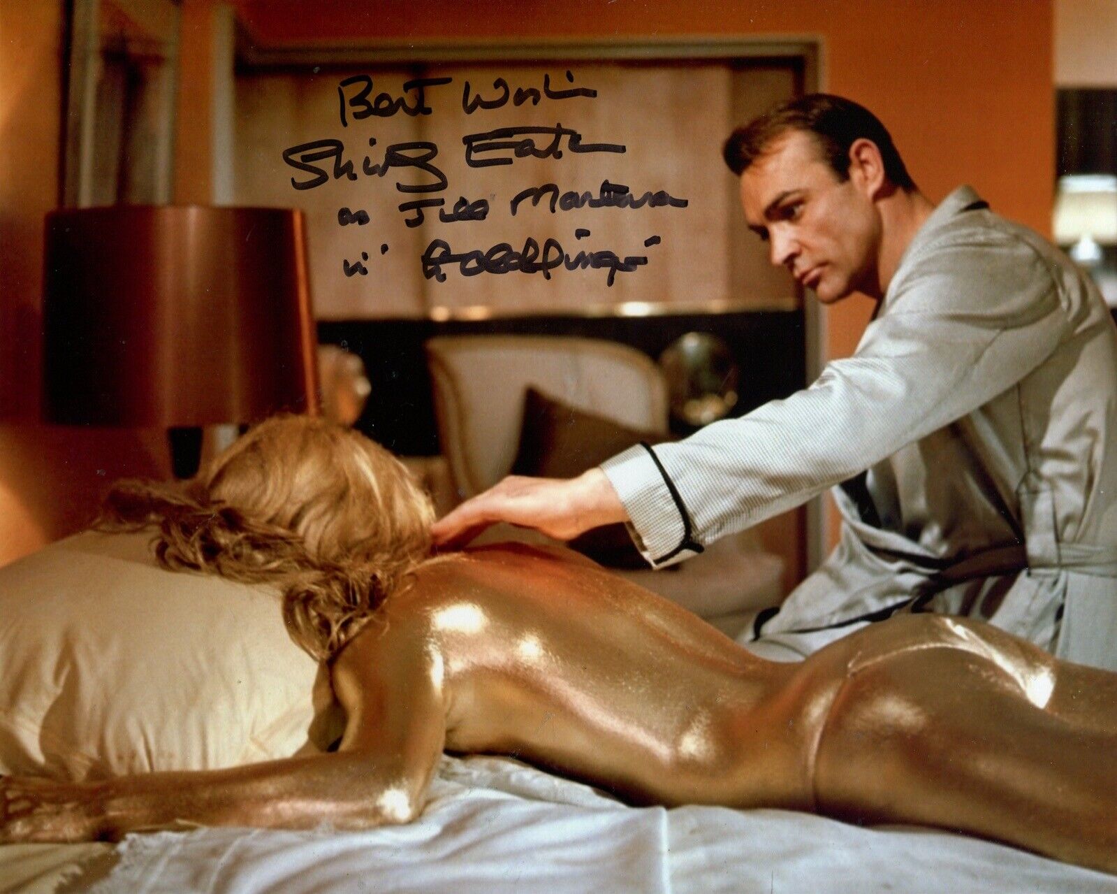 007 Bond movie Goldfinger Photo Poster painting signed by Shirley Eaton - UACC DEALER SIGNING