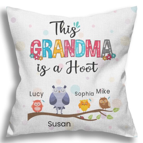 This Nana/Grandma is a Hoot Personalized Pillow Cover