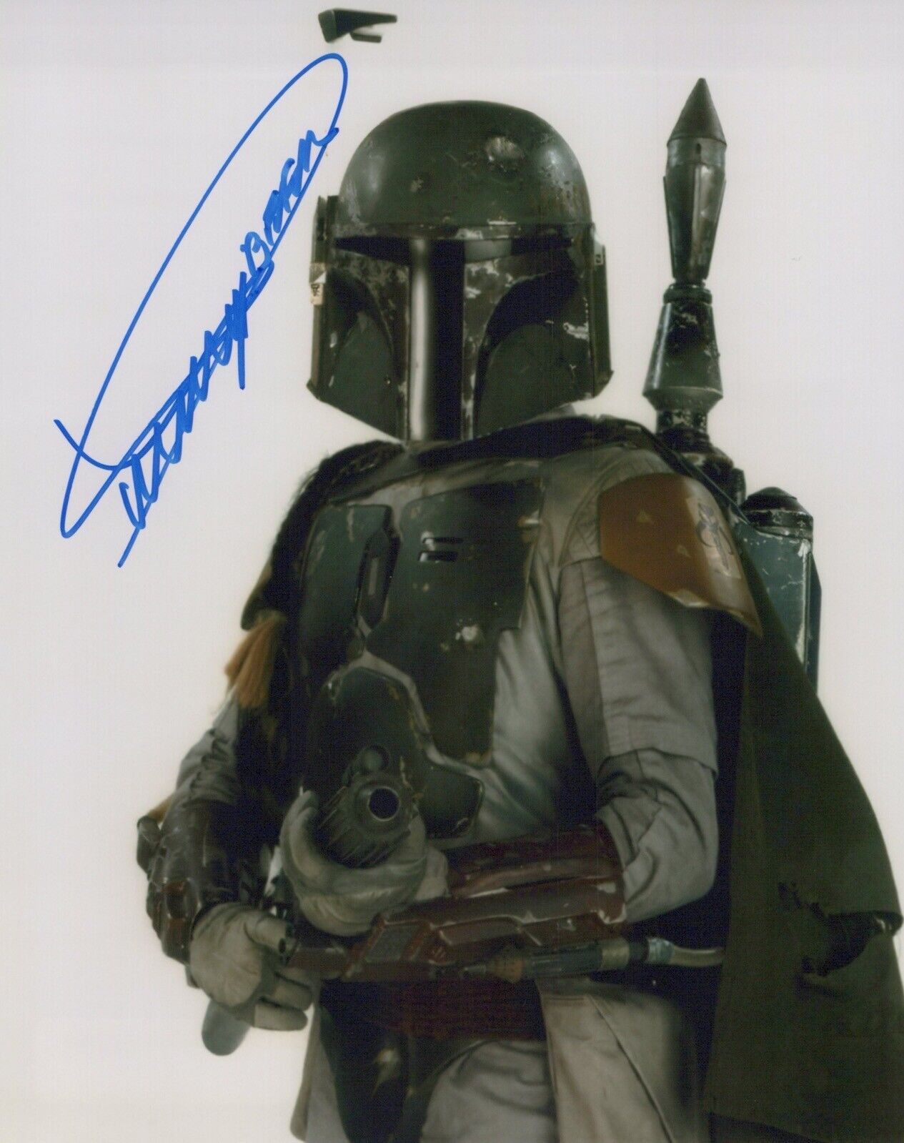 Star Wars Return of the Jedi actor Dickey Beer as Boba Fett signed 8x10 Photo Poster painting