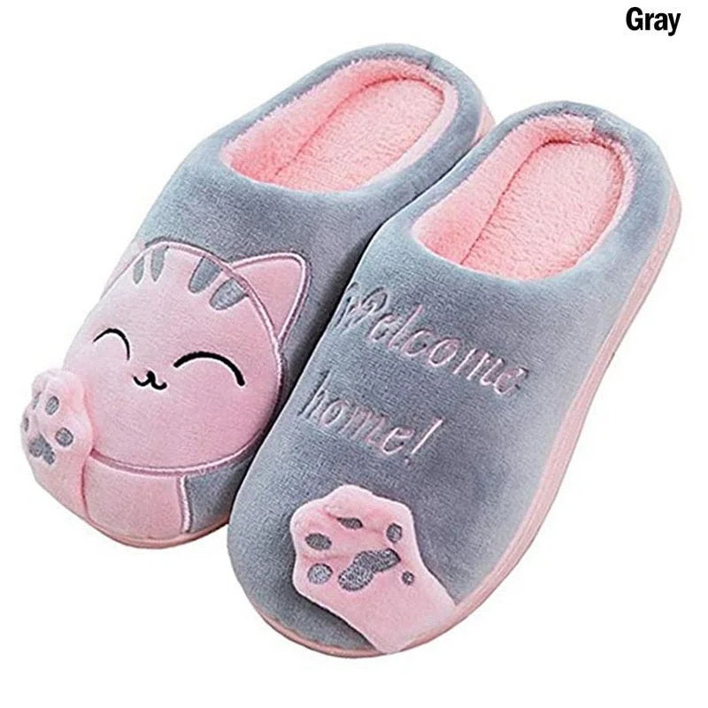 Cute Plush Home Indoor Slippers Winter Warm Cotton Women's Slippers Light Weight Soft Comfortable Men Slides Platform Shoes 2021