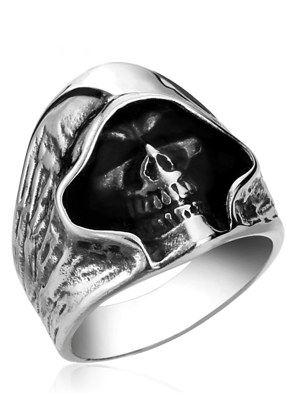Men's Stainless Steel Death Skull Ring