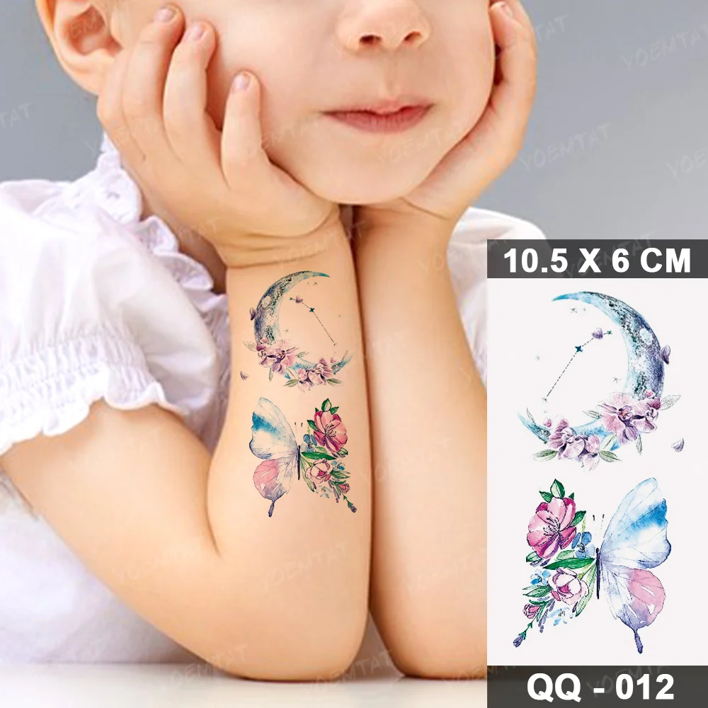 Sdrawing Plant Waterproof Temporary Tattoo Sticker Woman Girl Man Color Flower Flash Tatoo Ankle Body Art Transferable Fake Tatto