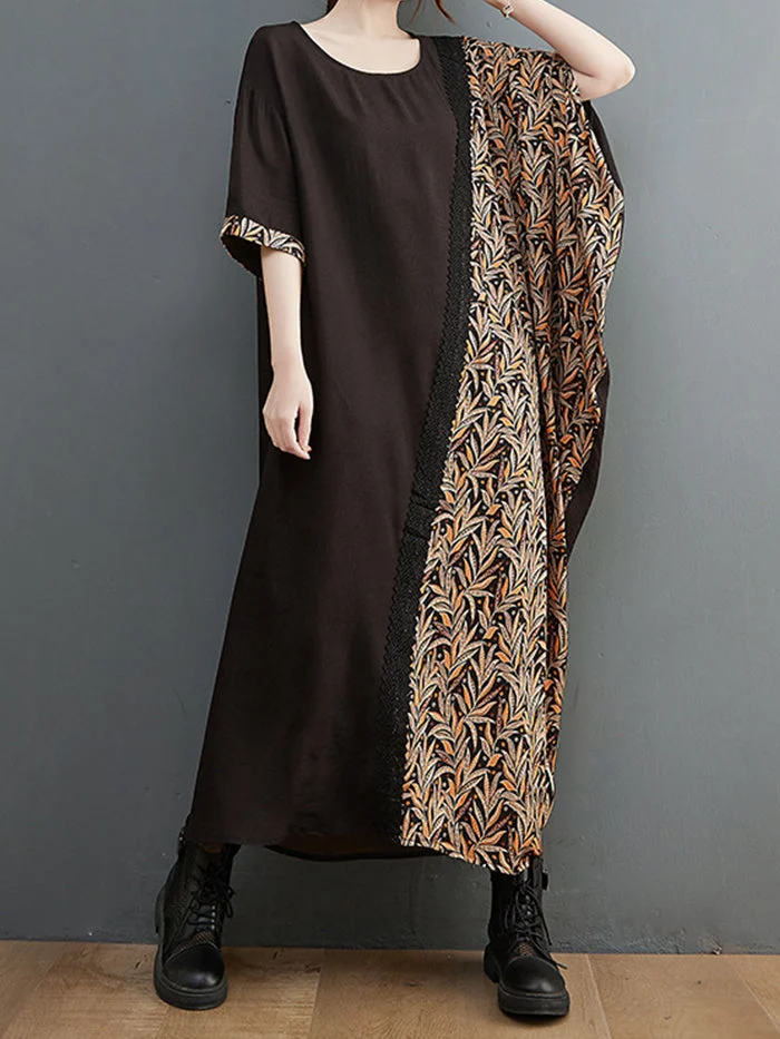 Fashion Patchwork Irregular Dress