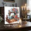 (Pre-Framed)Sewing Machine and Flowers-Special Shaped Diamond Painting(25x25cm)