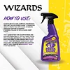 Wizards Power Clean Wheel and Tire Cleaner - Non Caustic and No Acid Biodegradable Interior Car Cleaner - Safe on All Kinds of Wheels - Dissolves Grease, Brake Dust and Road Grime - 22 oz