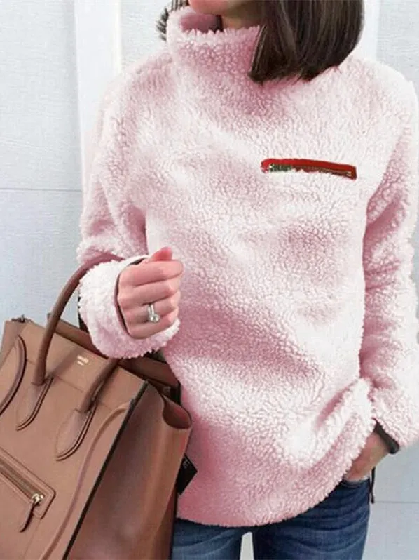Women Long Sleeve Stand-up Collar Women Sweaters