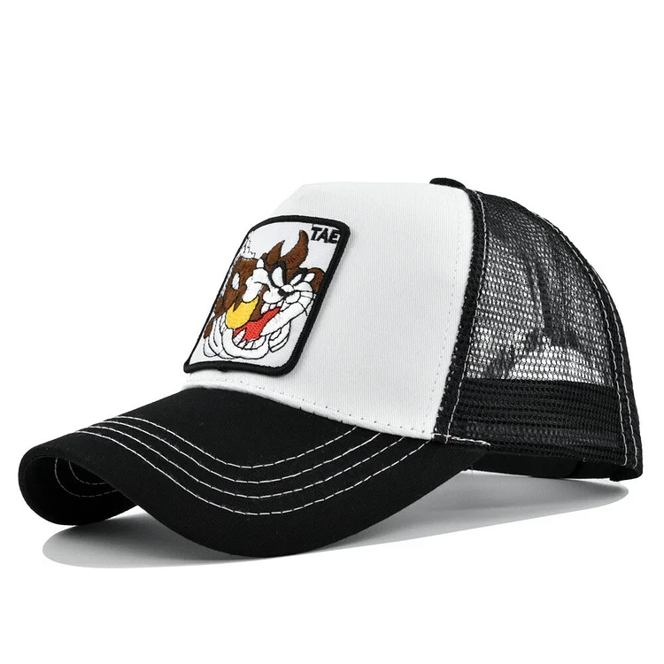 Anime Cartoon Baseball Caps For Men Women Duck Embroidery Snapback Mesh Hip Hop Hat Cotton Dad Sun Hats Trucker Hat Dropshipping