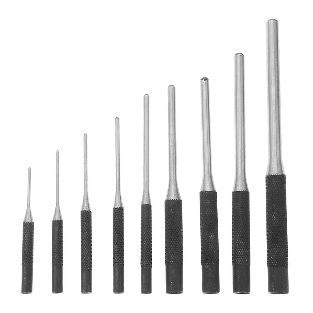 

9pcs Multi Size Round Head Pins Set Punch Steel Grip Roll Pins Punch Tool, 501 Original