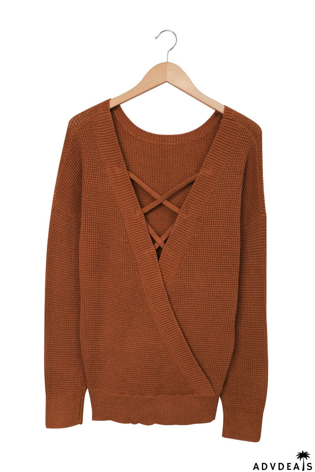 Cross Back Hollow-out Sweater