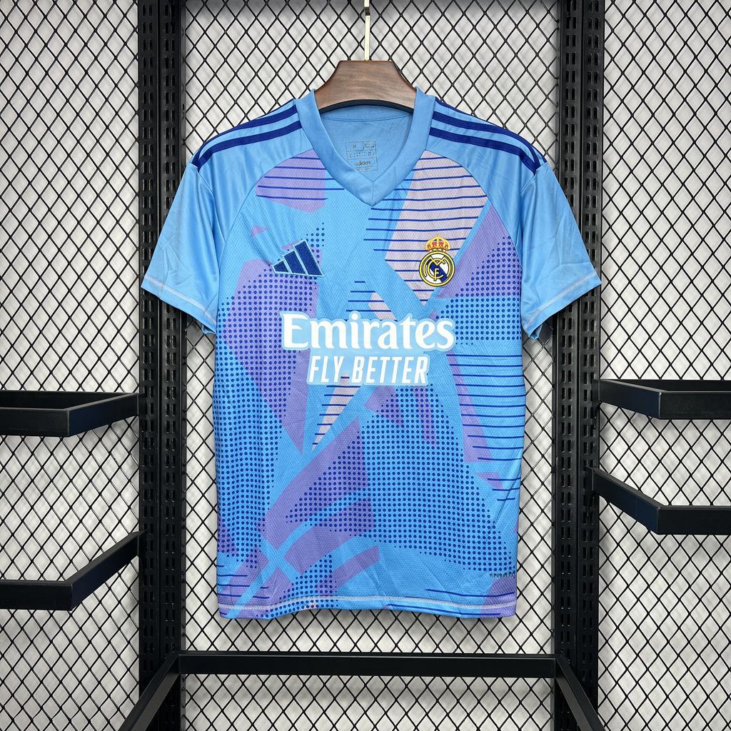 Real Madrid 24-25 Blue Goalkeeper Jersey - Fans Version