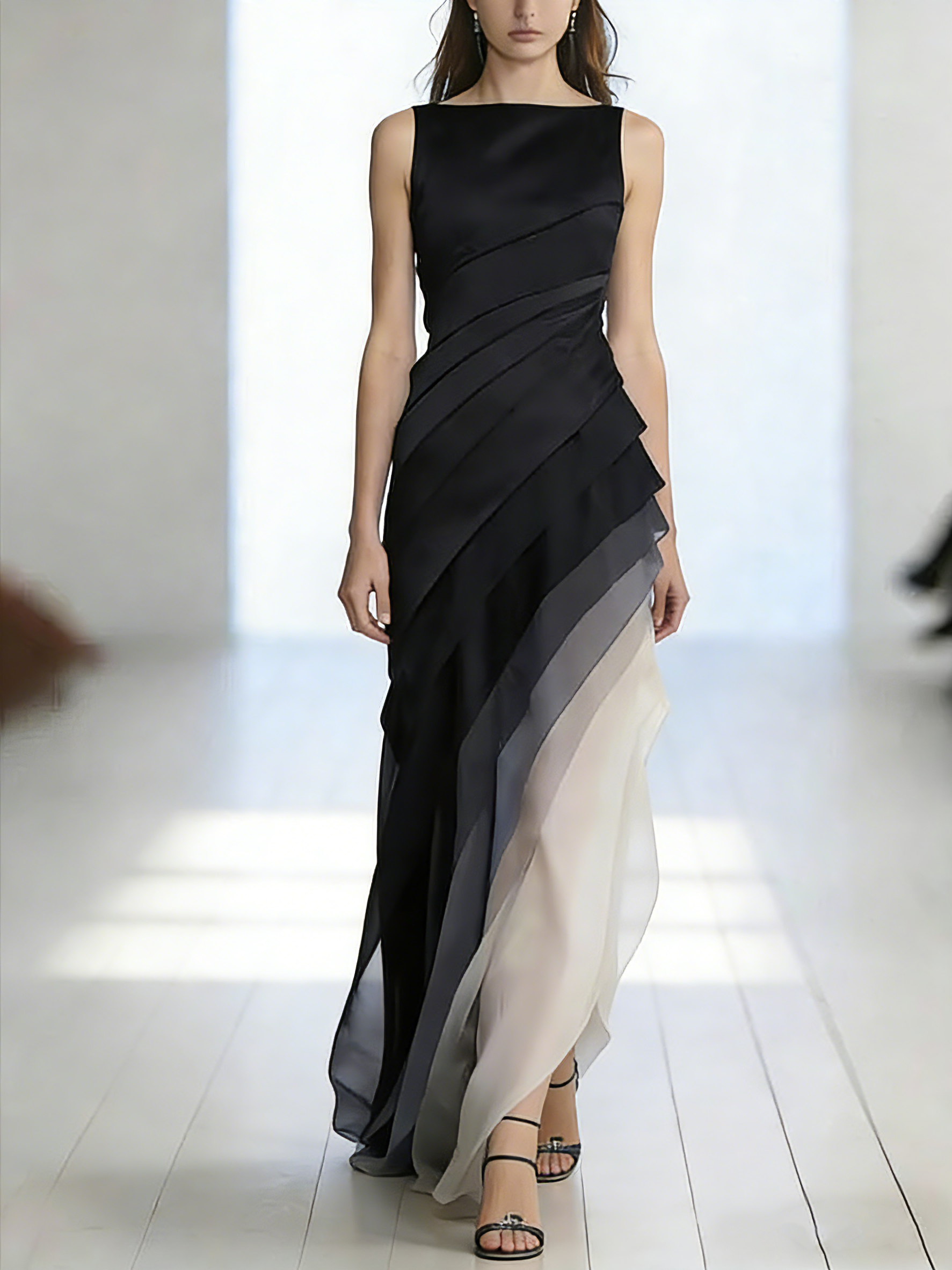 chinese dress ladies Costarellos - Massima Patchwork Lace Gown