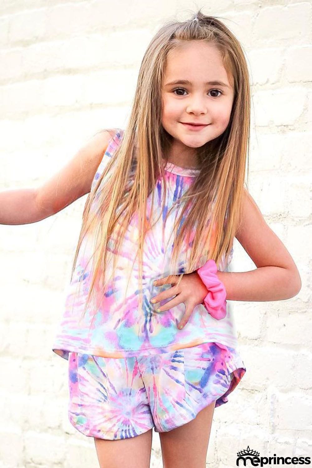 Tie dye Vest and Shorts Kid's Lounge Set