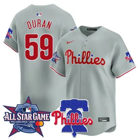 Youth Philadelphia Phillies #59 Jhoan Duran Gray 2026 MLB All-Star Jersey