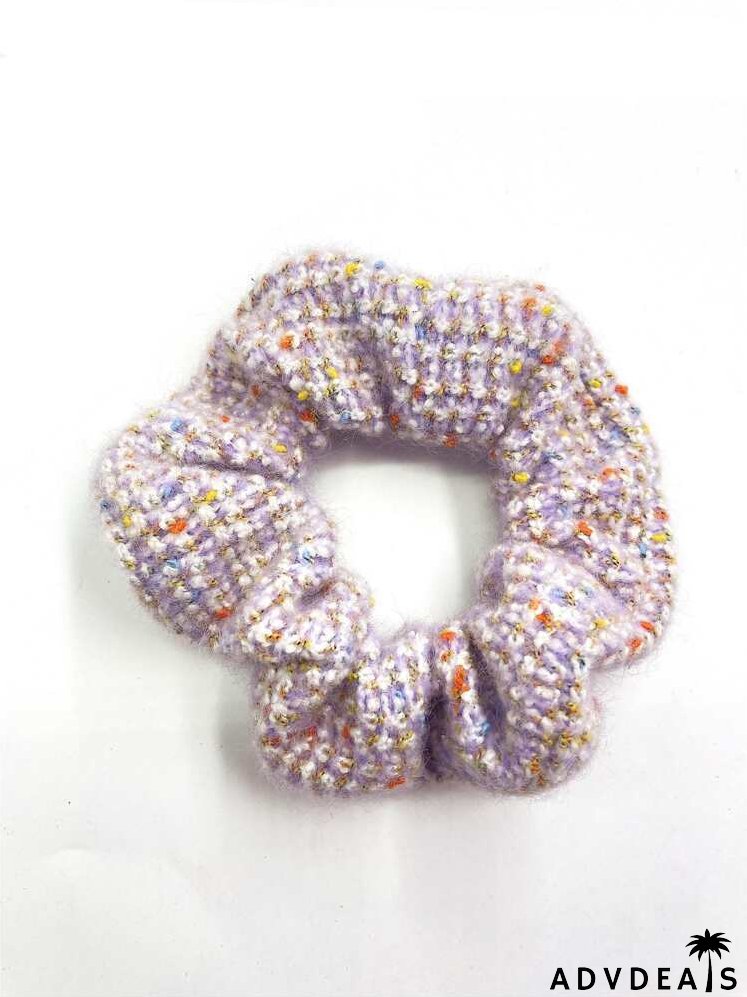Colorful Knit Scrunchie