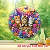 Kitty DIY Diamond Painting Hanging Pendants Acrylic Crafts Kit for Home Wall Decor
