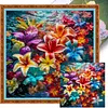 Color Flower-14CT Stamped Cross Stitch 50*50cm tapestrymarket