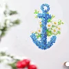 Diamond Painting Blue Flower Wreath Door Hanging Decor