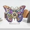 (US Local)2D DIY Butterfly Irregular Shaped Drilling Diamond Painting Clock Art Craft